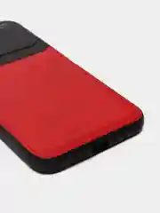 Красный чехол на айфон кожаный с глянцевым противоударным стеклом, для iPhone