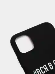 Голубой силиконовый чехол с надписями для iPhone X/Xs, Xr, 11, 12/12Pro, 13/13Pro, 14/14Pro