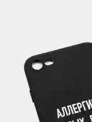 Черный силиконовый чехол с надписями для iPhone X/Xs, Xr, 11, 12/12Pro, 13/13Pro, 14/14Pro