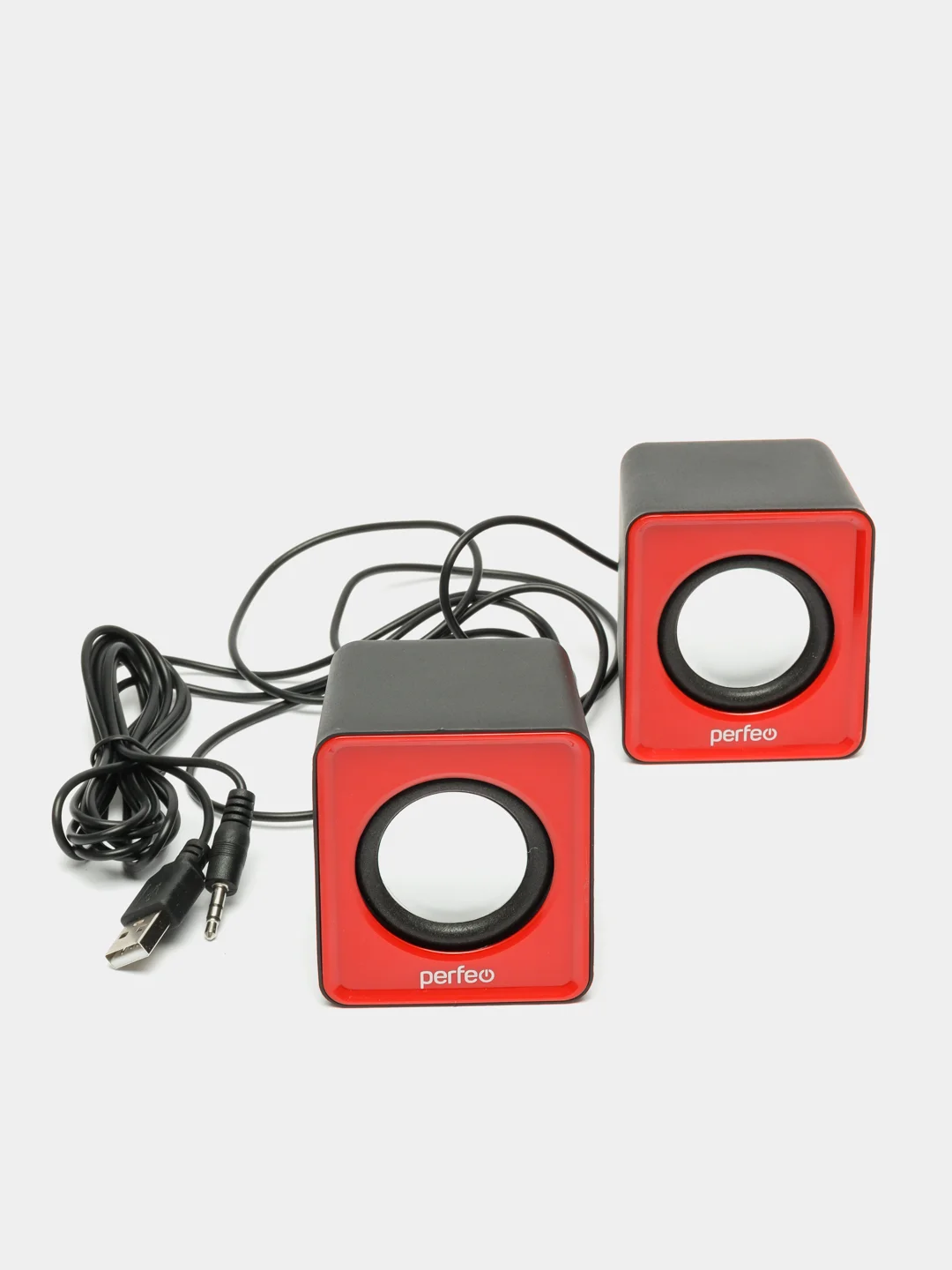 Белый компьютерные колонки активные для ноутбука и компьютера Perfeo Wave PF-128