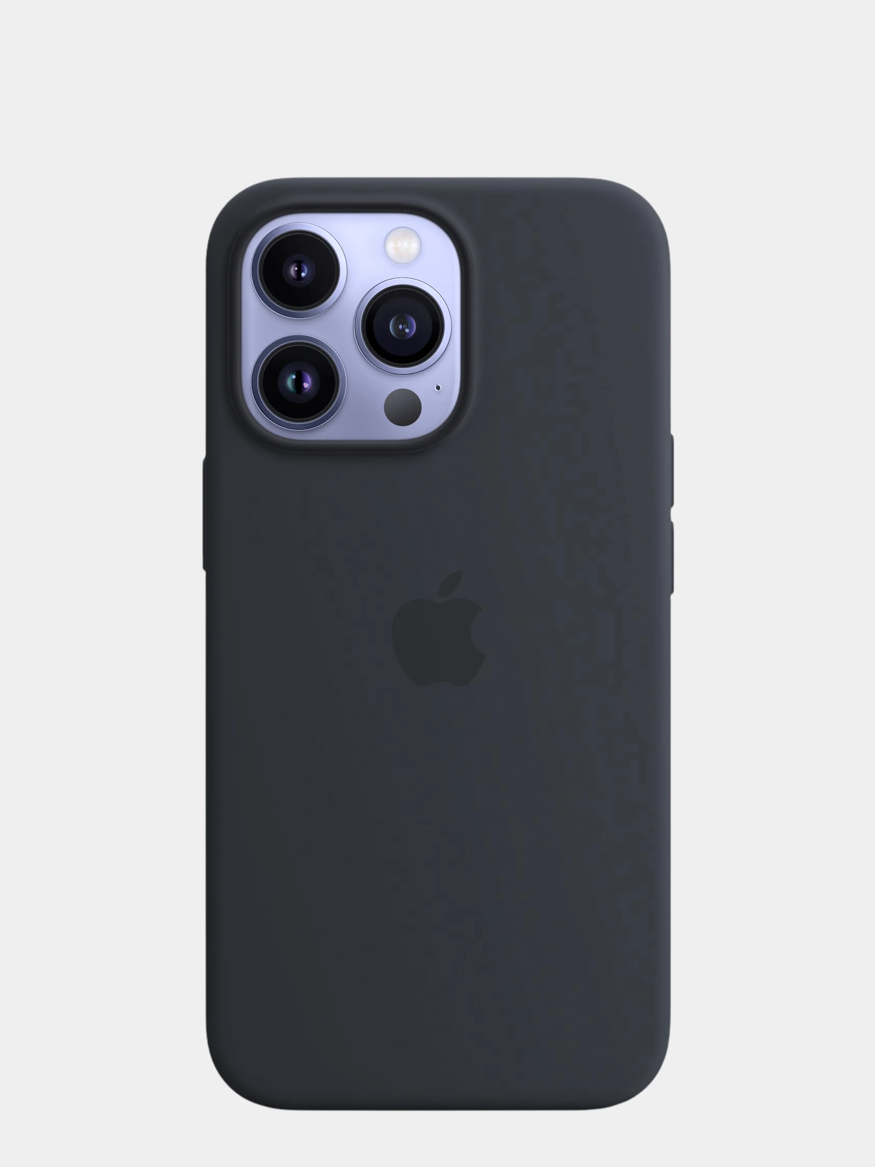 Угольный чехол iPhone 13, 13 mini, 13 Pro, 13 Pro Max силиконовый Silicone case с открытым низом