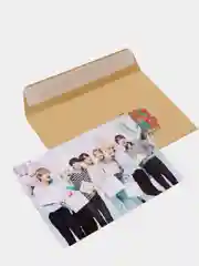 Конверт подарочный для денег с фото открыткой k-pop "BTS" с днём рождения