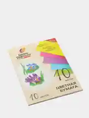 Бумага цветная А4, 10л.10цв.немелованая, в папке Луч Школа творчества 1789-08