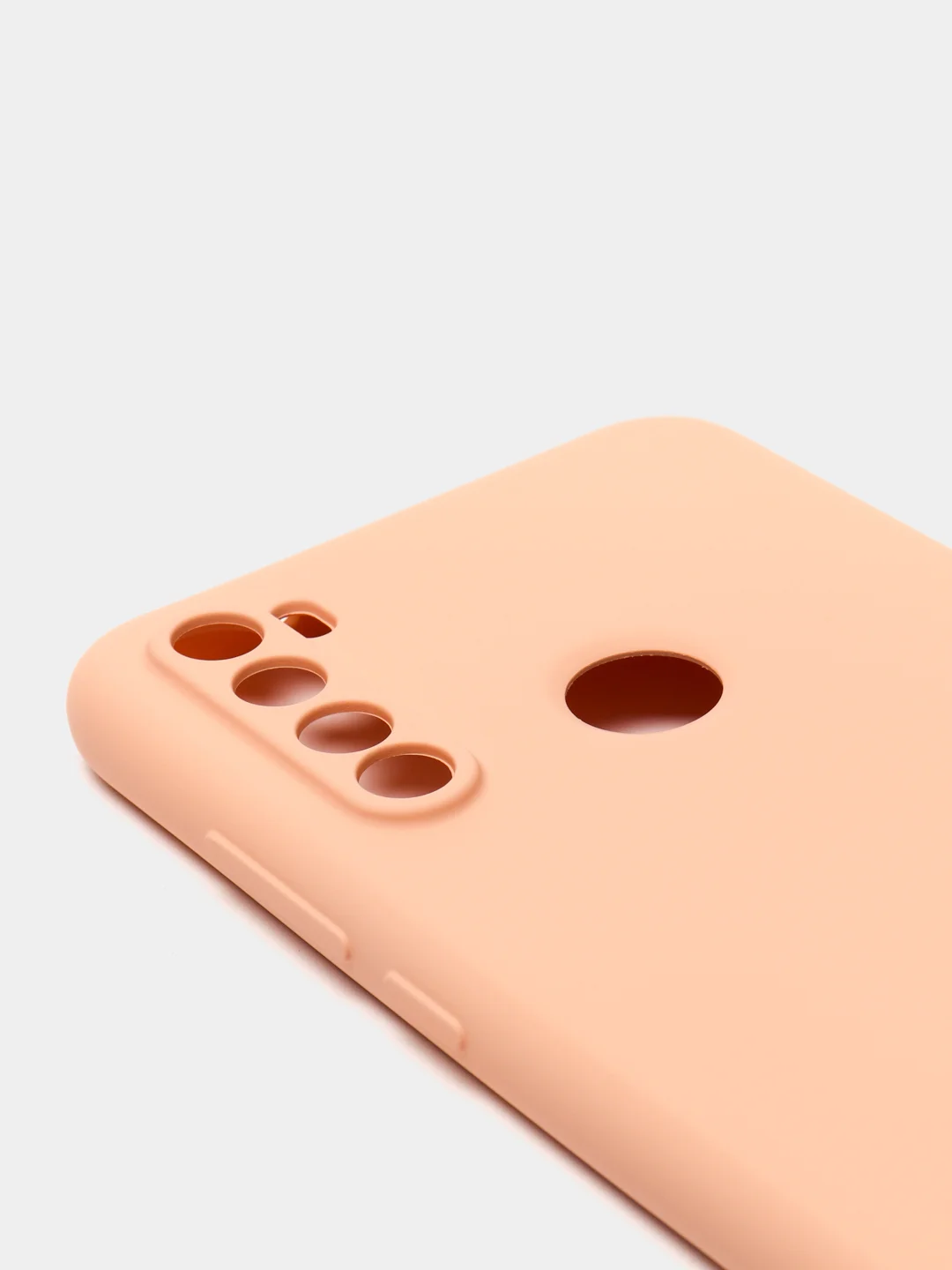 Бежевый чехол силиконовый для Xiaomi Redmi Note 8T ( Редми нот 8т) с бархатной подкладкой