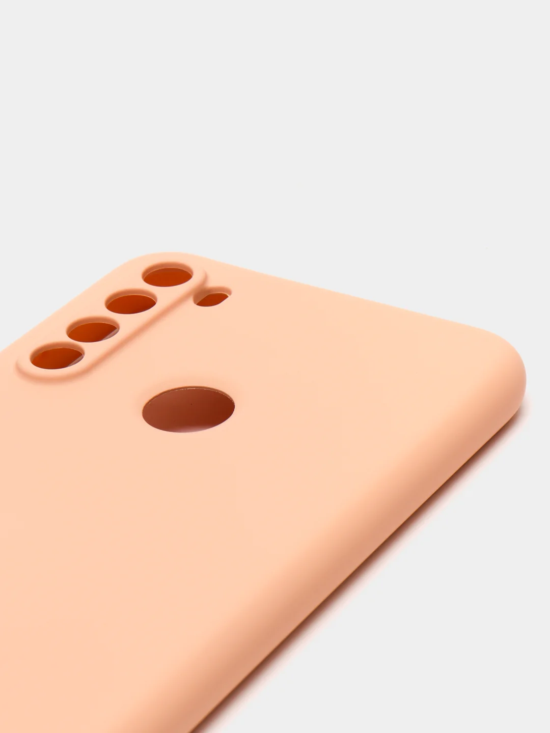 Бежевый чехол силиконовый для Xiaomi Redmi Note 8T ( Редми нот 8т) с бархатной подкладкой
