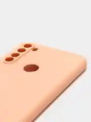 Бежевый чехол силиконовый для Xiaomi Redmi Note 8T ( Редми нот 8т)  с бархатной подкладкой