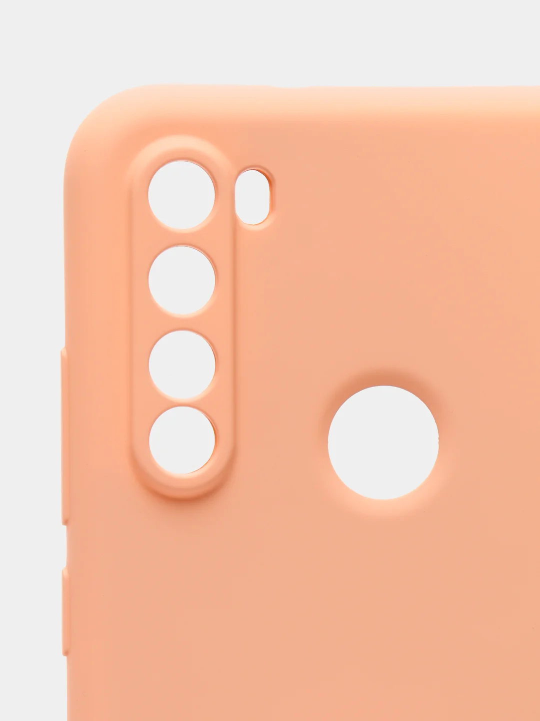 Бежевый чехол силиконовый для Xiaomi Redmi Note 8T ( Редми нот 8т) с бархатной подкладкой