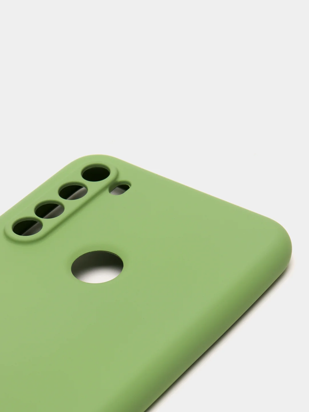 Лесной зеленый чехол силиконовый для Xiaomi Redmi Note 8T ( Редми нот 8т) с бархатной подкладкой