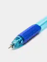 Синий ручка шариковая, масляная, автоматическая, с грипом, color mix, синяя, 0,7 мм