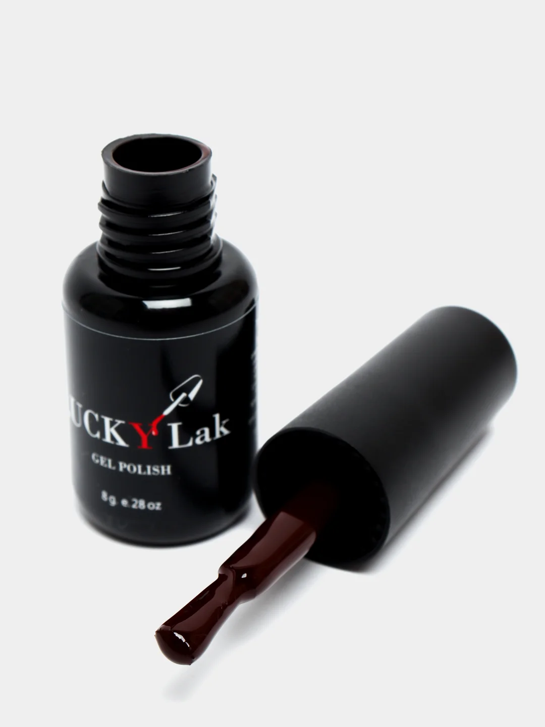 Гель-лак для маникюра, гель лак LuckyLak classic №045, 8g шоколадный темно коричневый
