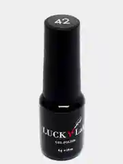 Гель лак для ногтей LuckyLak classic 8g № 042, темно коричневый для маникюра и педикюра