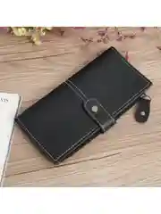 Зеленый кошелек картхолдер женский на кнопке