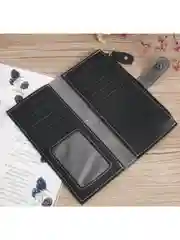 Зеленый кошелек картхолдер женский на кнопке