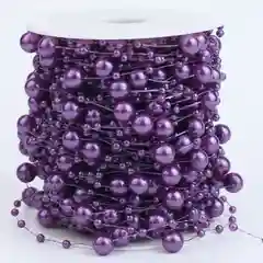 Фиолетовый бусины на нитке для рукоделия
