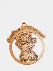 Елочные игрушки из фанеры в деревянной коробке 85х80