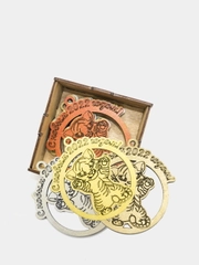 Елочные игрушки из фанеры в деревянной коробке 85х80