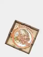 Елочные игрушки из фанеры в деревянной коробке 75х75