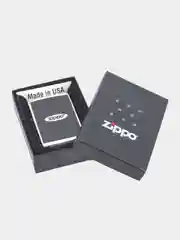 Зажигалка бензиновая Zippo 205 Zippo Oval Chromed Out, лого овал (покрытие Satin Chrome)