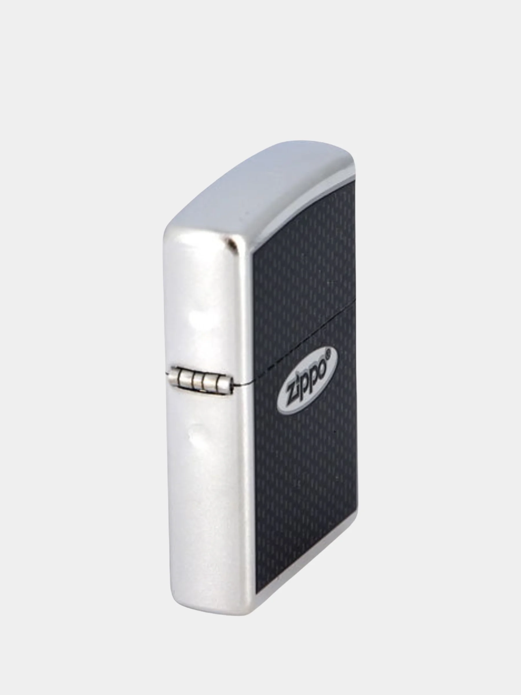 Зажигалка бензиновая Zippo 205 Zippo Oval Chromed Out, лого овал (покрытие Satin Chrome)