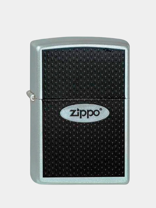 Зажигалка бензиновая Zippo 205 Zippo Oval Chromed Out, лого овал (покрытие Satin Chrome)