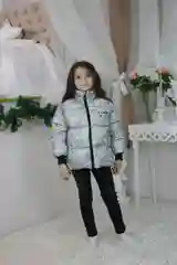 Белый куртка детская для девочек и мальчиков/ Пуховик демисезонный унисекс