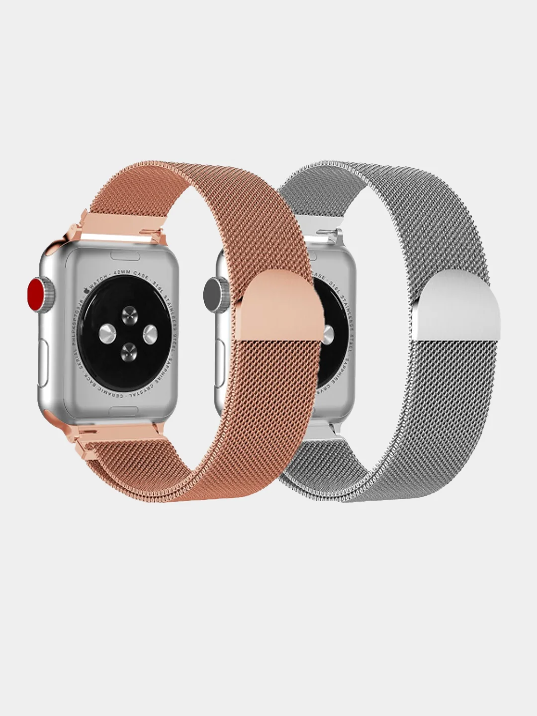 Золотой ремешок миланская петля для Apple Watch 3, 4, 5, 6, 7, SE