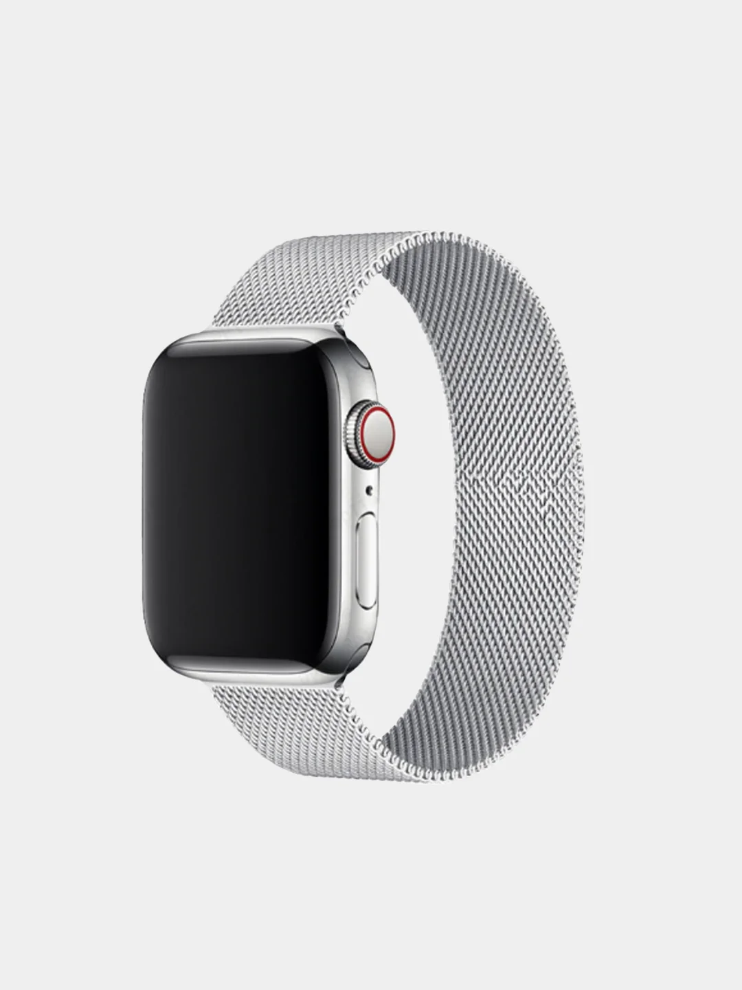 Серебряный ремешок миланская петля для Apple Watch 3, 4, 5, 6, 7, SE