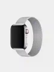 Серебряный ремешок миланская петля для Apple Watch 3, 4, 5, 6, 7, SE