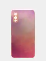Коралловый меланж чехол Samsung Galaxy A02, Самсунг Галакси А02 твердый пластиковый глянцевый стеклянный