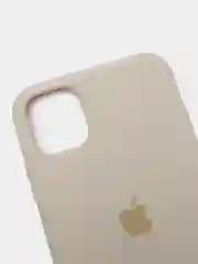 Бежевый силиконовый чехол Iphone с логотипом