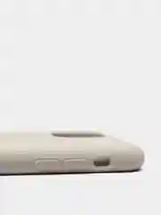 Бежевый силиконовый чехол Iphone с логотипом