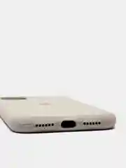 Бежевый силиконовый чехол Iphone с логотипом
