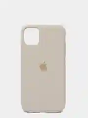 Бежевый силиконовый чехол Iphone с логотипом