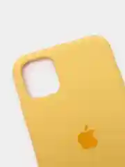 Желтый силиконовый чехол Iphone с логотипом