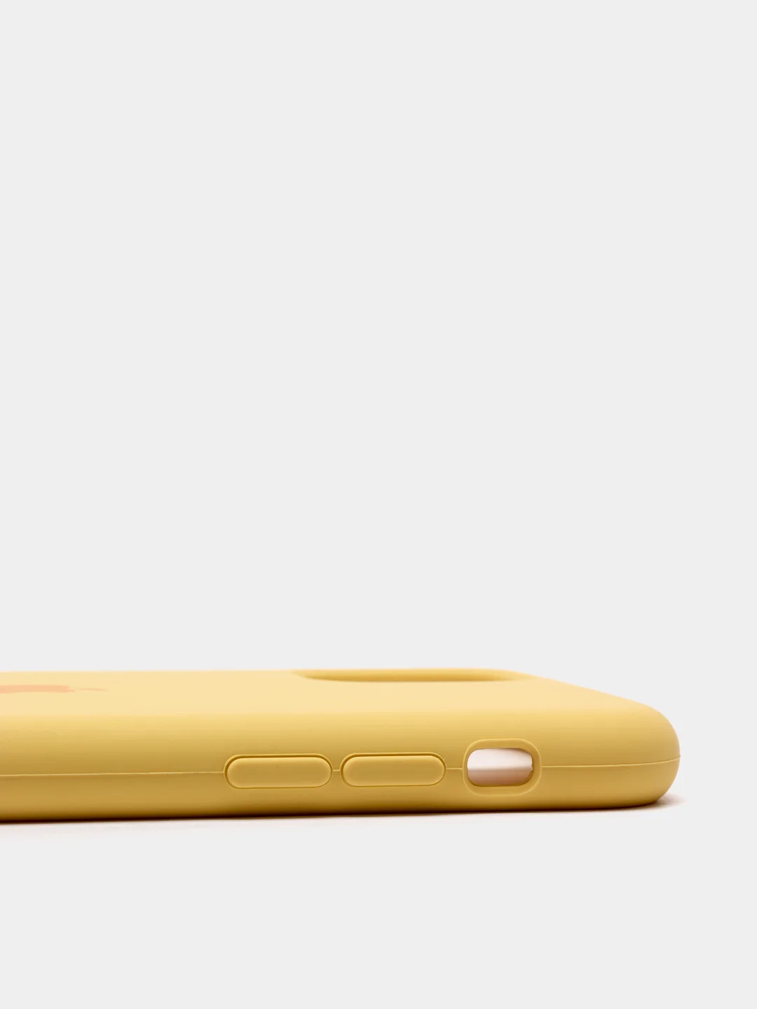 Желтый силиконовый чехол Iphone с логотипом