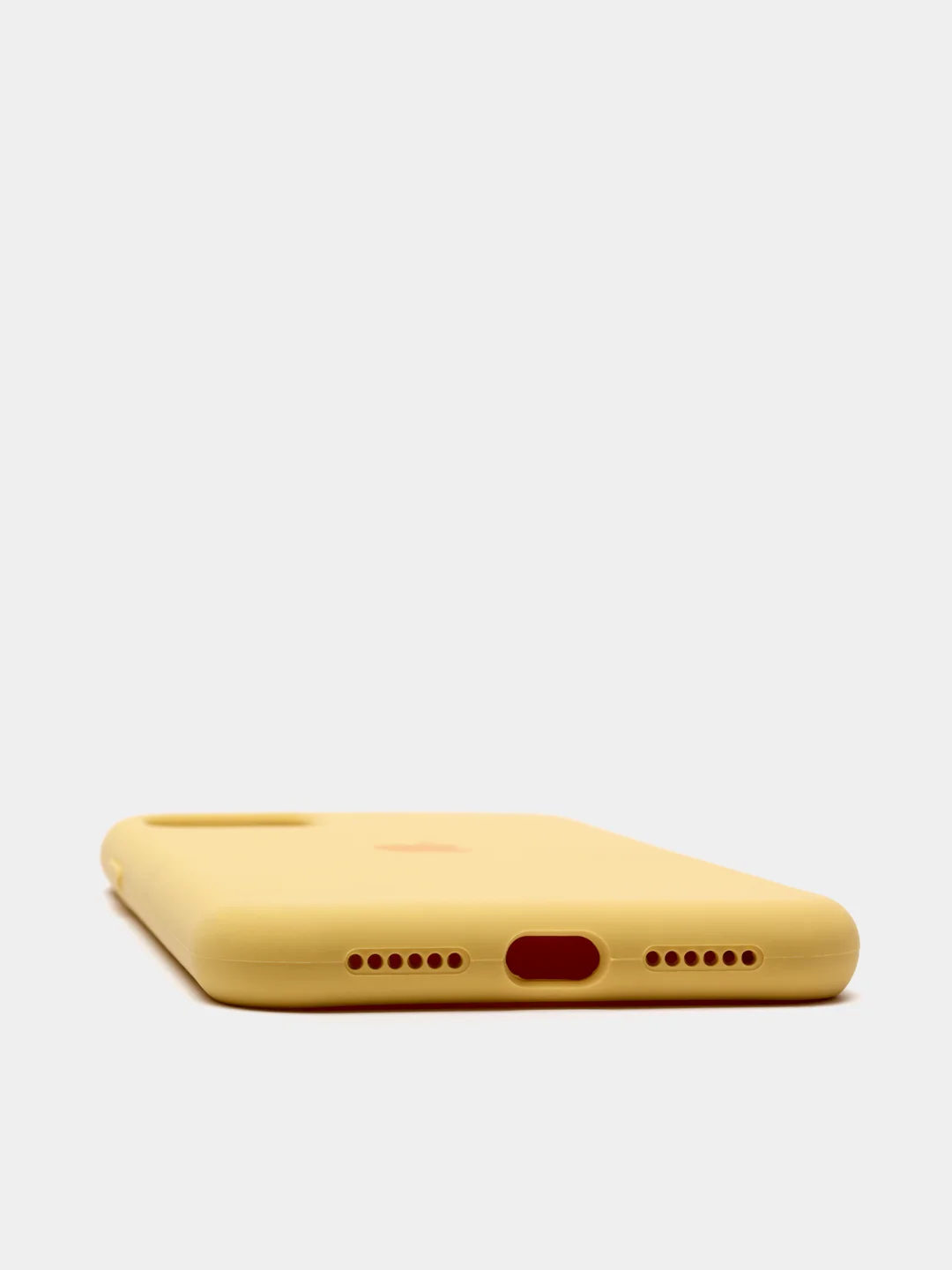 Желтый силиконовый чехол Iphone с логотипом