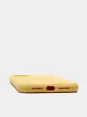 Желтый силиконовый чехол Iphone с логотипом