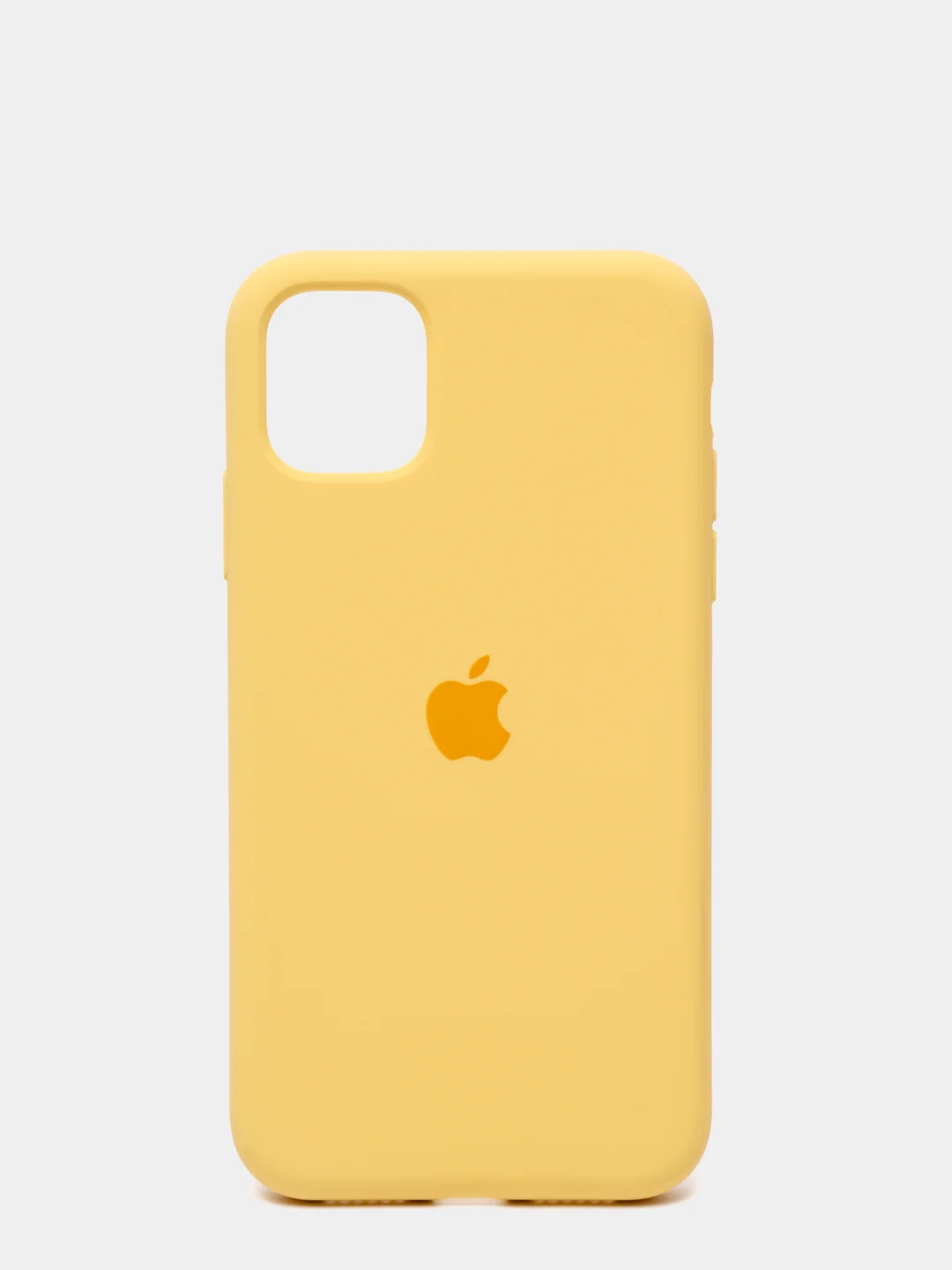 Желтый силиконовый чехол Iphone с логотипом