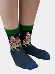 Индиго носки новогодние с дедом морозом