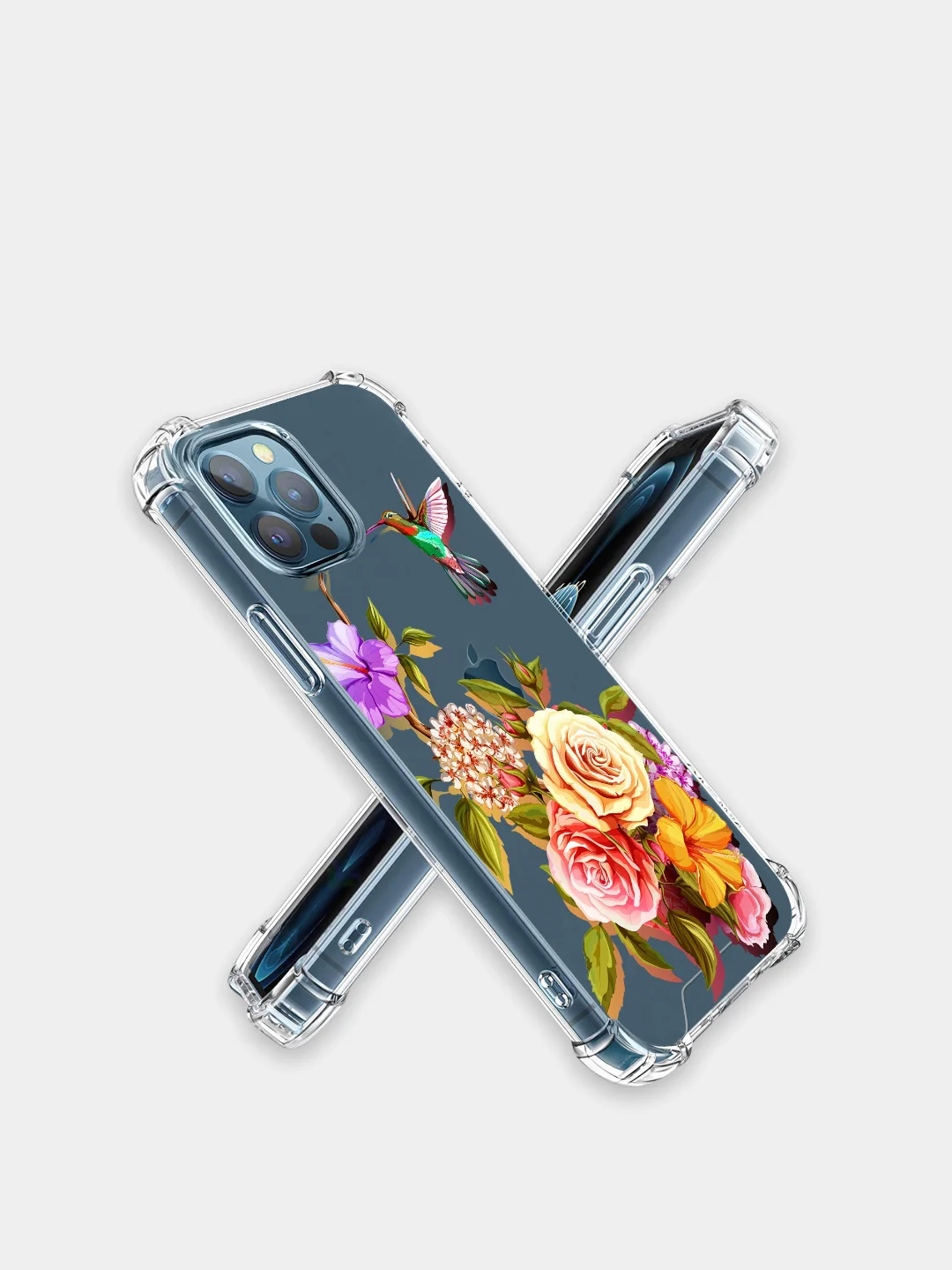 Светло-оранжевый чехол для iPhone 11 прозрачный с принтом айфон про макс