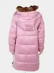 Розовый удлиненная куртка-пальто для девочки, 6 - 10 лет