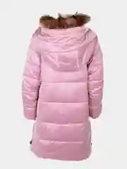 Розовый удлиненная куртка-пальто для девочки, 6 - 10 лет