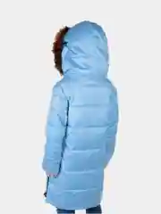 Бирюзовый удлиненная куртка-пальто для девочки, 6 - 10 лет