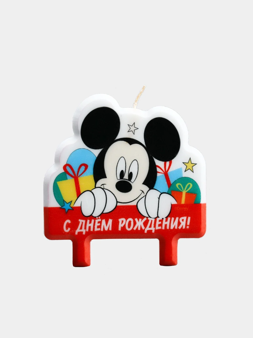 Красный свечки "С днём рождения", 8 х 8 см