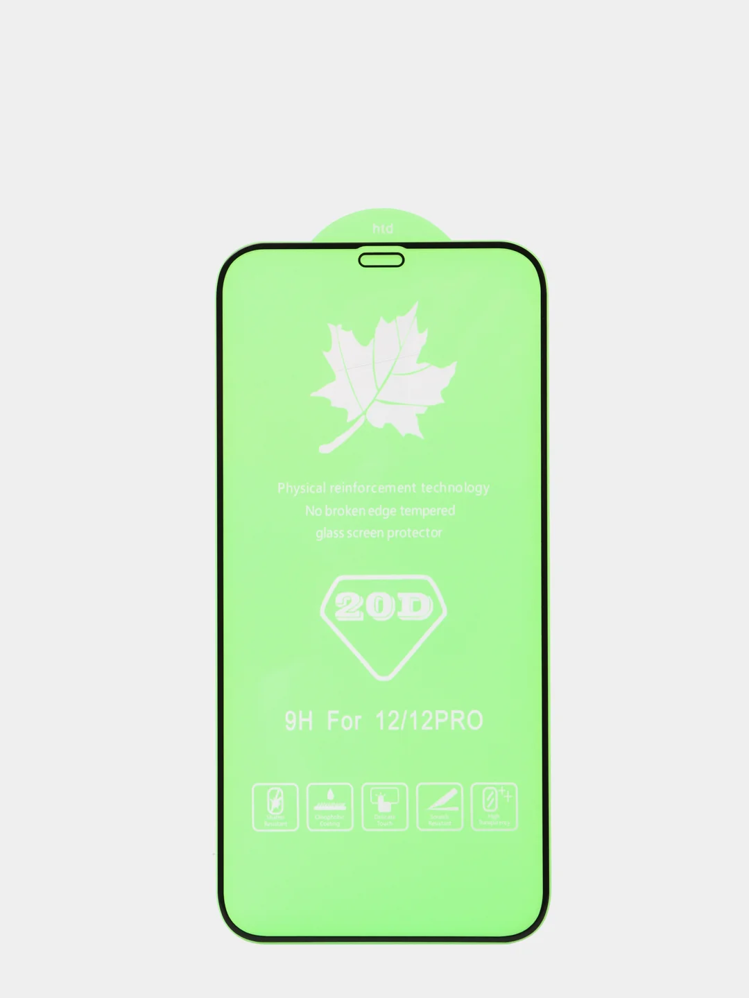 Черный защитное стекло 20D для iPhone 6, 6 plus, 7, 8, 7 plus, X, XS, 11, SE 2020