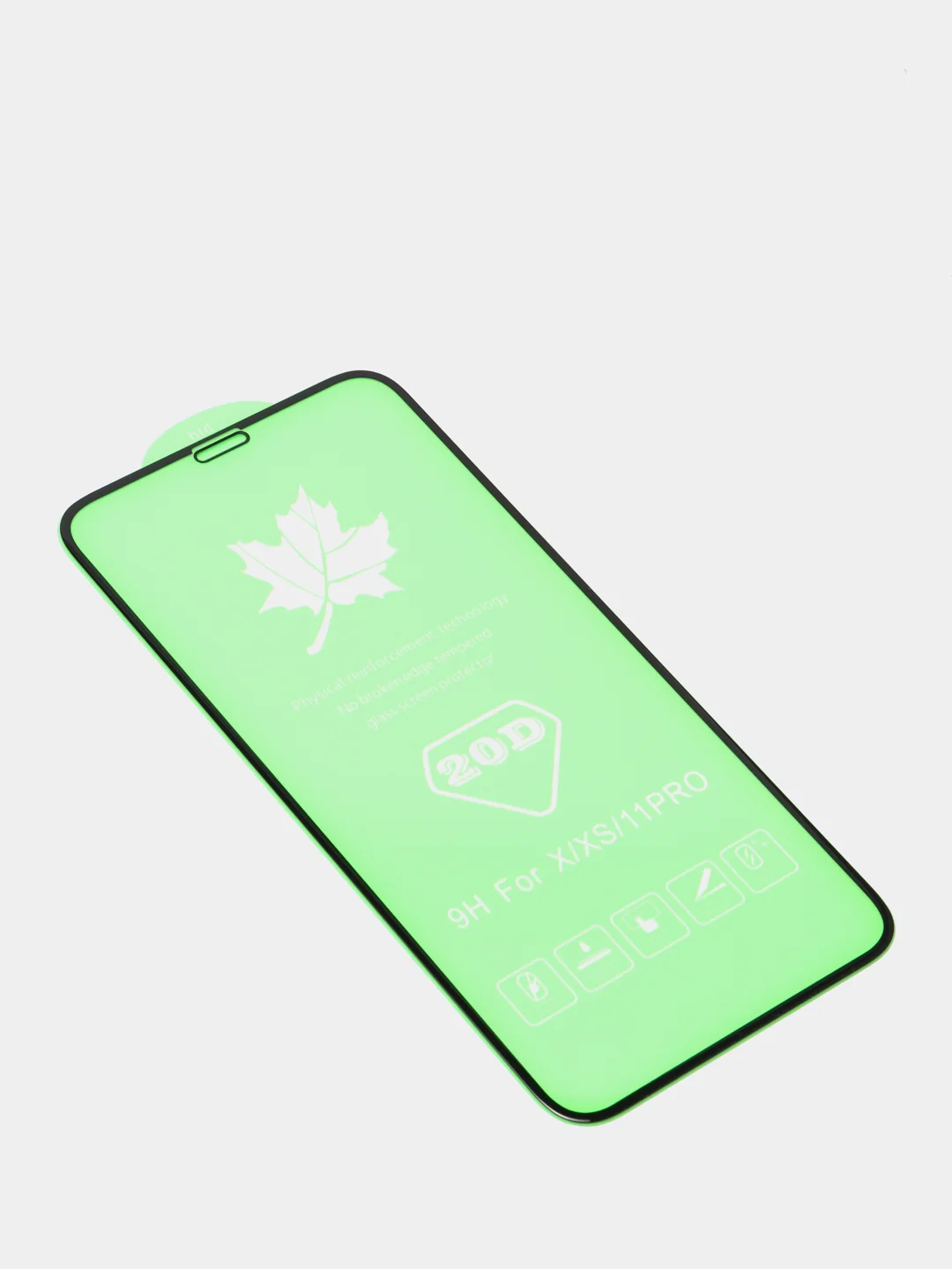 Черный защитное стекло 20D для iPhone 6, 6 plus, 7, 8, 7 plus, X, XS, 11, SE 2020