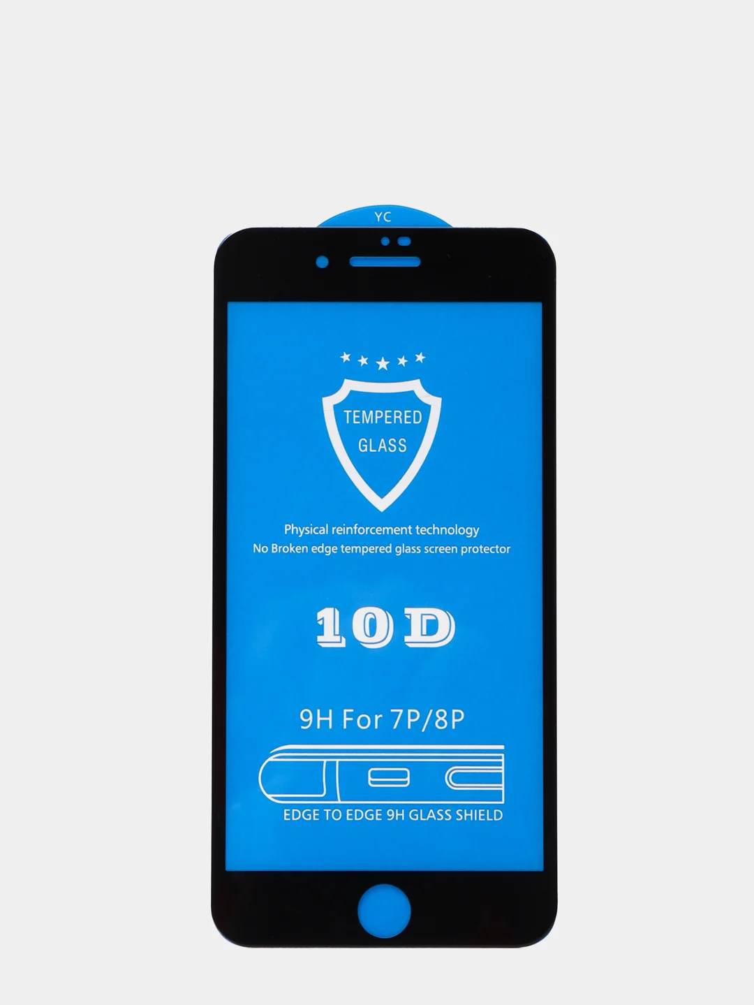 Белый защитное стекло 10D для Apple iPhone 6, 6Рlus, 7,8, 7Рlus, X, XS, ХR, 11, 12