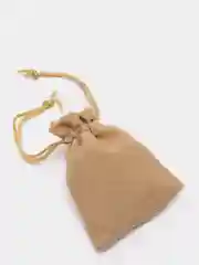 Бежевый мешочек бархатный