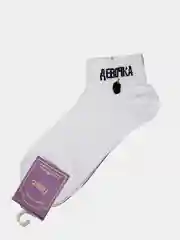 Белый носки женские короткие, с принтом