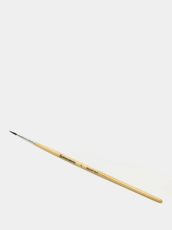 Кисть BRAUBERG, беличья, круглая, № 1, 200178